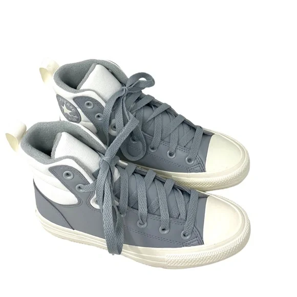 Converse CTAS Berkshire Boot High Top White Gray Women Leather Sneakers 172054C - Picture 6 of 10